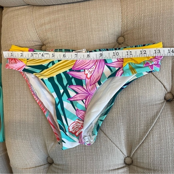 Bf:  TRINA TURK Terra Nostra Tankini In Multi color Green Yellow Pink … Size 4 - Picture 12 of 15